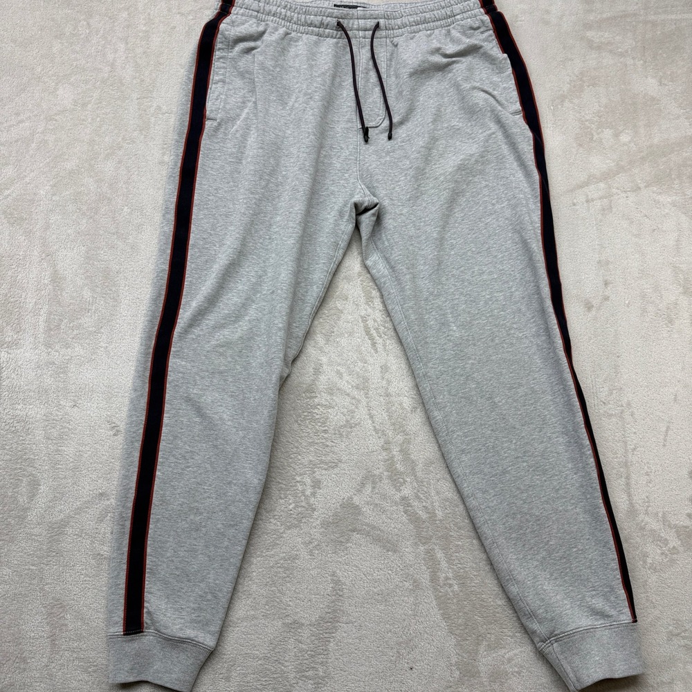 Abercrombie Fitch Joggers Mens Large Gray Side Stripe Athletic Sweatpants Y2K